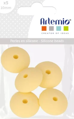 Online Cuentas de silicona Óvalo Amarillo My little Baby Bisutería