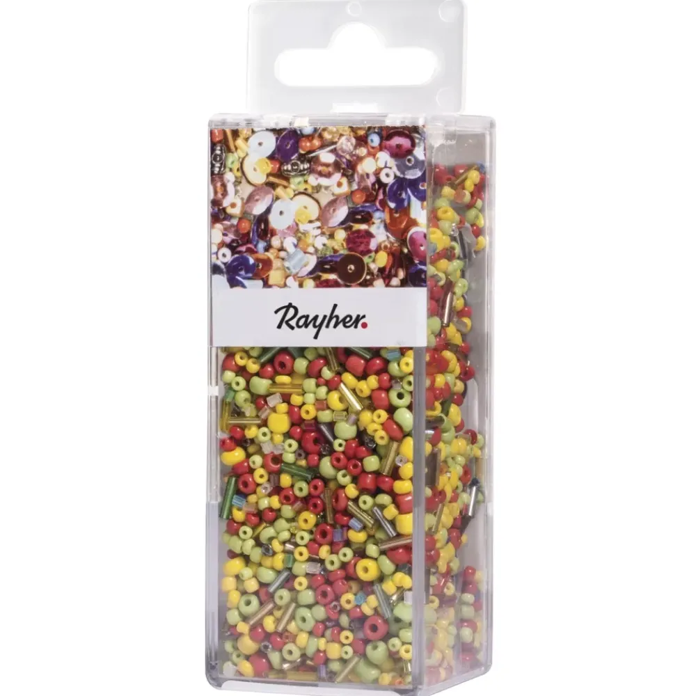 Outlet Cuentas de Vidrio + Alambre Colores 90g Bisutería