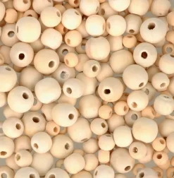 Cuentas Madera Redondas 350pz Bisutería