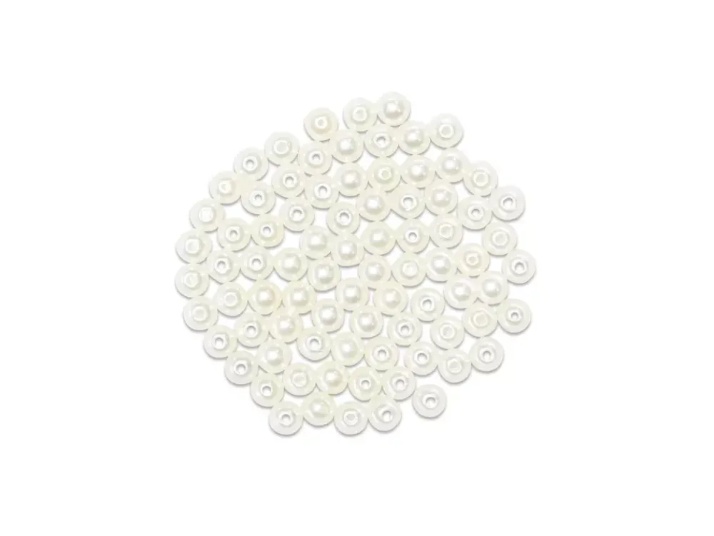 Clearance Cuentas Perladas Marfil 8mm Bisutería