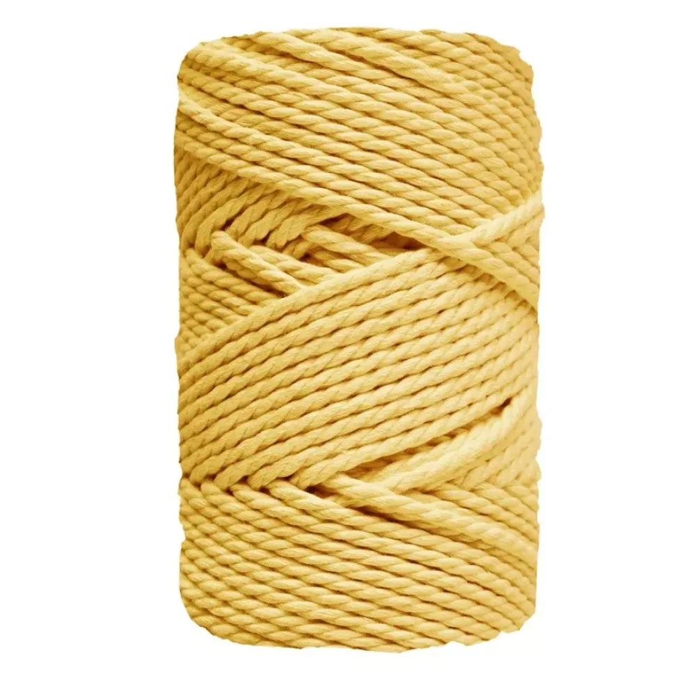 Best Cuerda de Macramé 3 cabos Amarillo Pálido 5mm Macramé