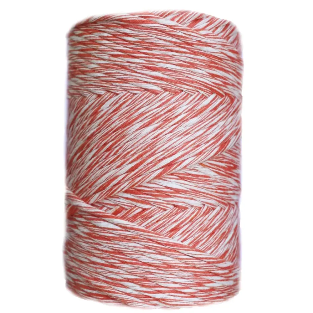 Online Cuerda de Macramé 3 cabos Crudo y Naranja 3mm Macramé