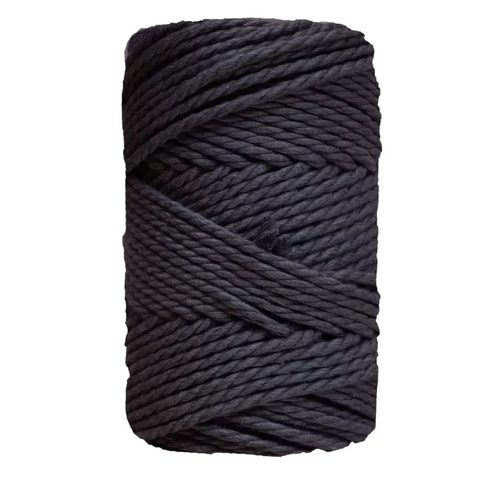Best Cuerda de Macramé 3 cabos Negro 5mm Macramé