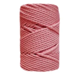 Outlet Cuerda de Macramé 3 cabos Rosa Crema 3mm Macramé