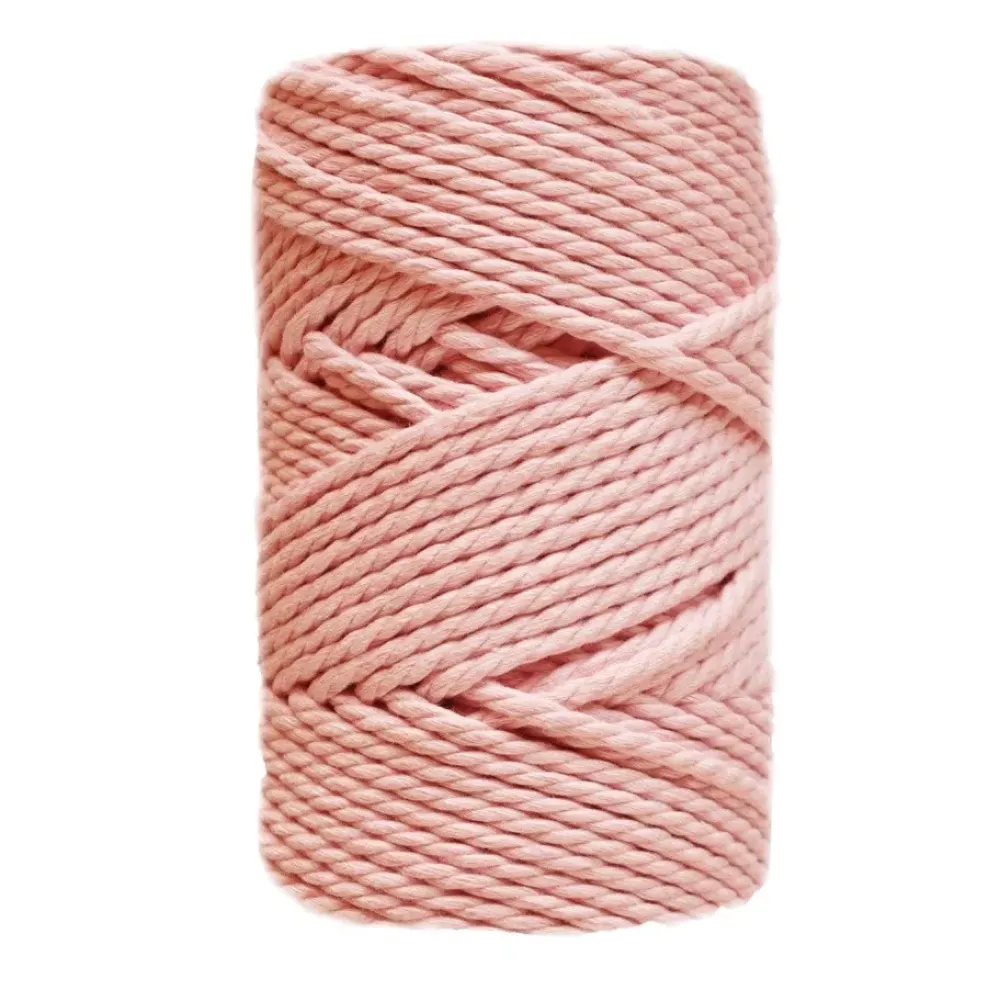 New Cuerda de Macramé 3 cabos Rosa Maquillaje 5mm Macramé