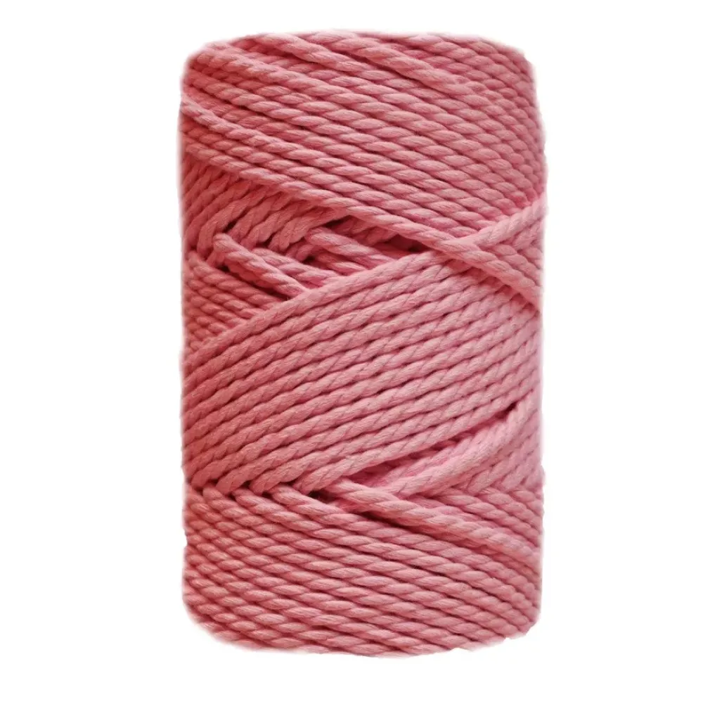 Best Cuerda de Macramé 3 cabos Rosa Crema 5mm Macramé