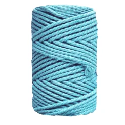 Clearance Cuerda de Macramé 3 Cabos Turquesa 3mm Macramé