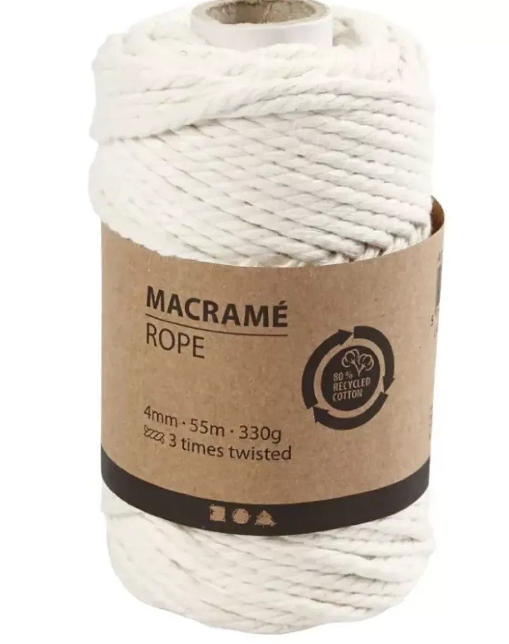 New Cuerda de Macramé Blanco 4mm Macramé