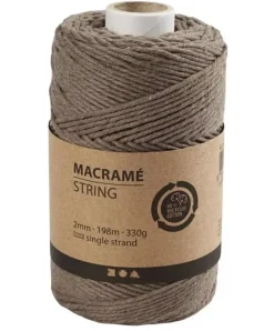 New Cuerda de Macramé Marrón Claro 2mm Macramé