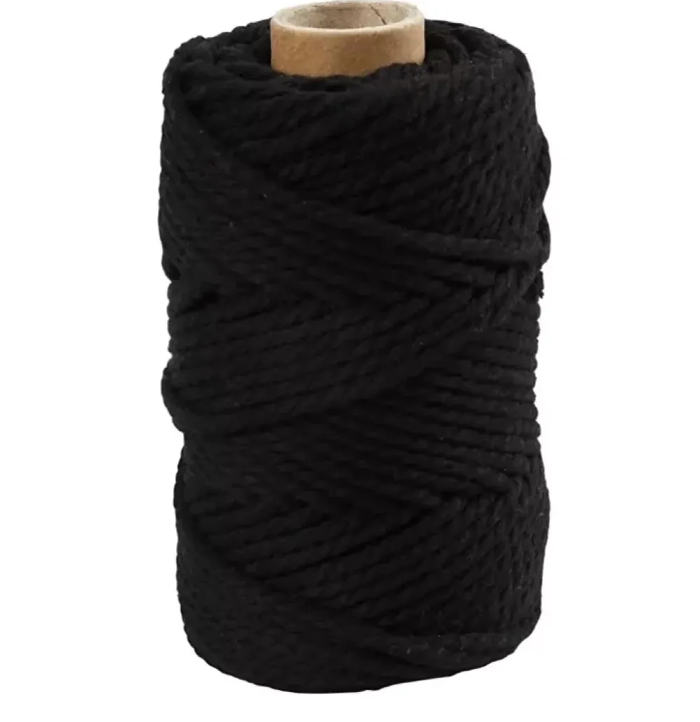 Online Cuerda de Macramé Negro 4mm Macramé