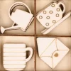 Outlet Die-Cuts de Madera Mini Siluetas Life is Simple Maderas