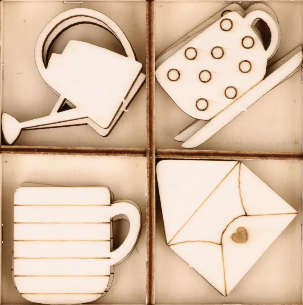 Outlet Die-Cuts de Madera Mini Siluetas Life is Simple Maderas