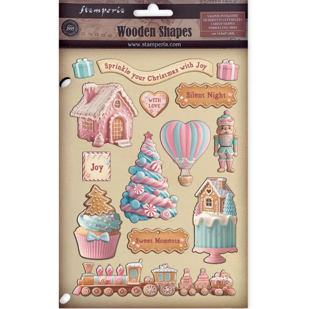 Discount Die-cuts de madera Romantic Candy Christmas Navidad