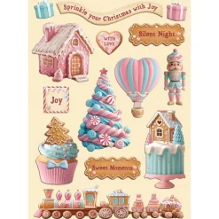 Discount Die-cuts de madera Romantic Candy Christmas Navidad