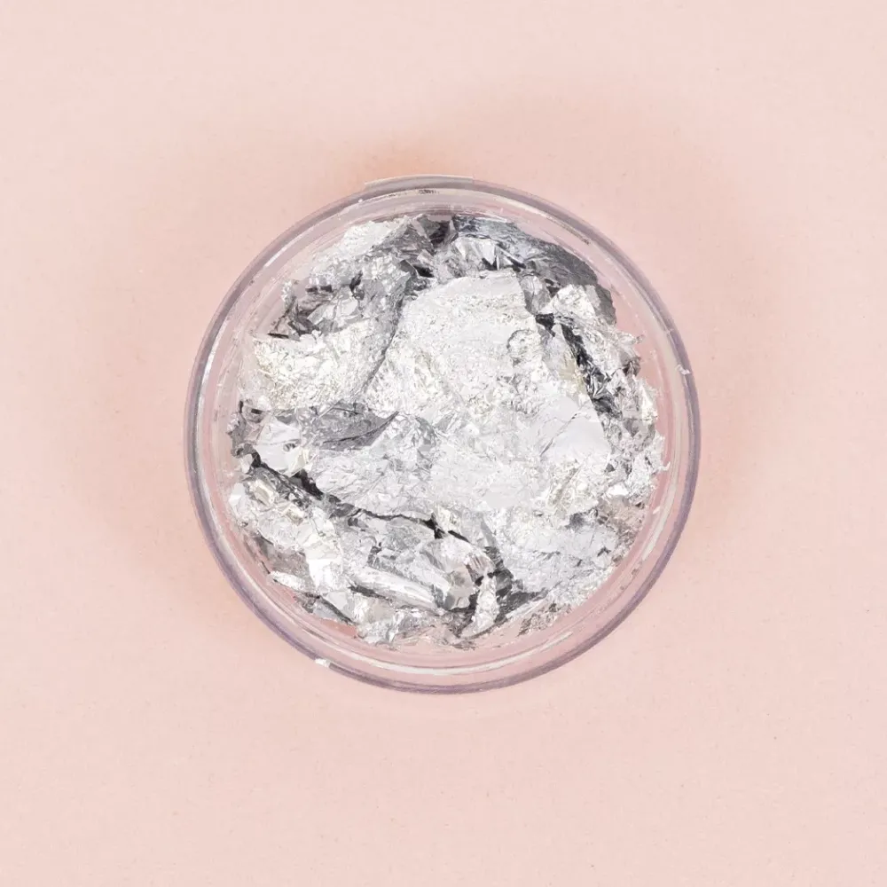 Outlet Escamas Foil Flakes Silver Doraduras