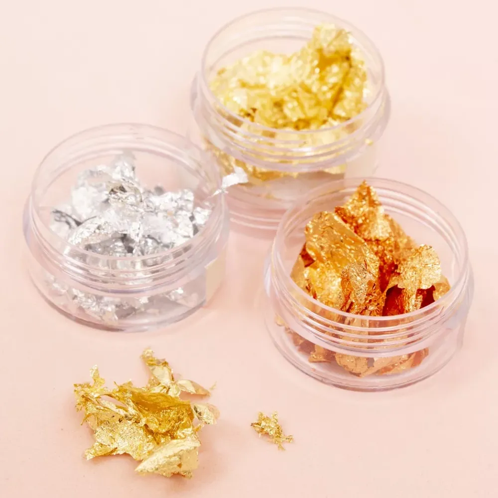 Outlet Escamas Foil Flakes Silver Doraduras