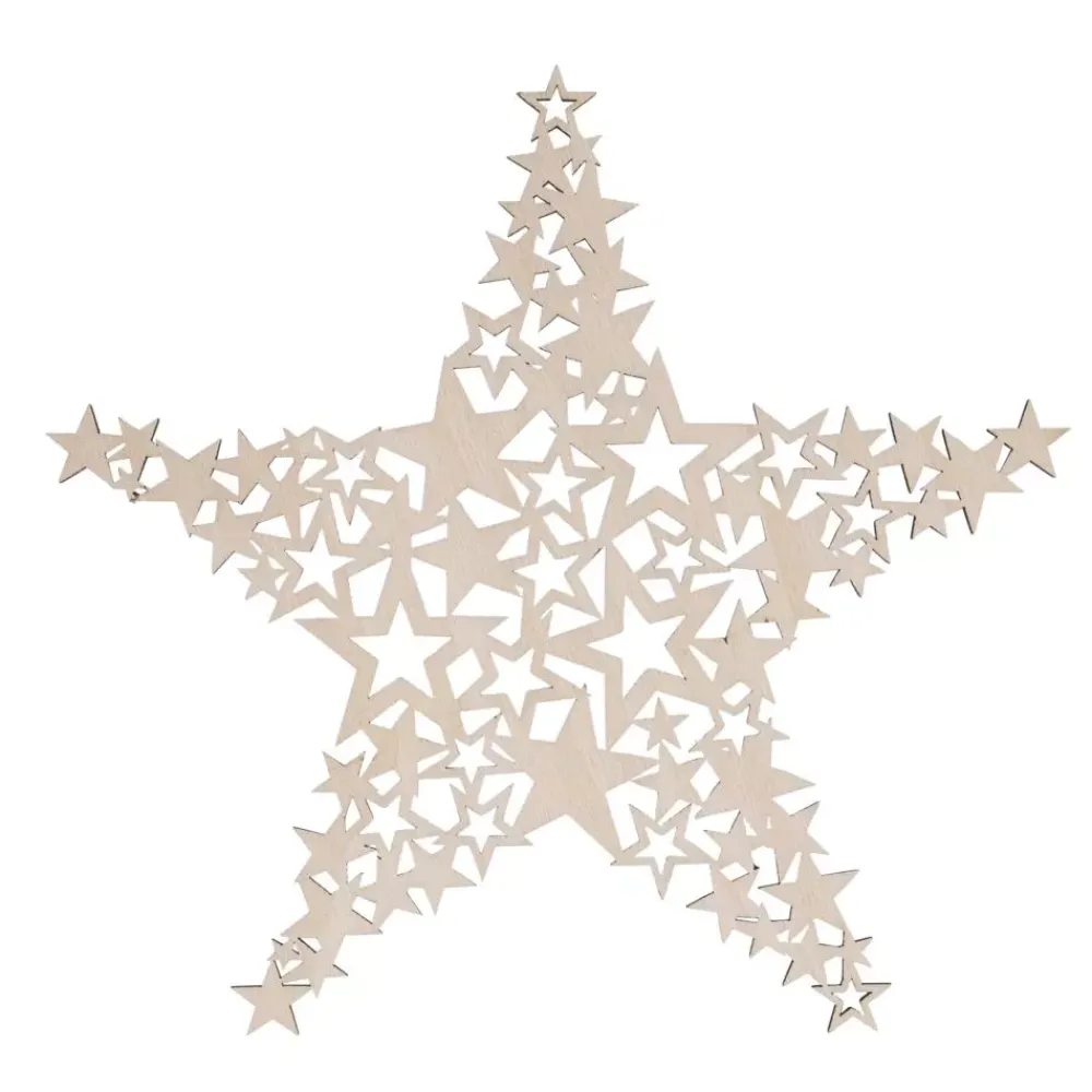 Clearance Estrella de estrellas de madera Navidad