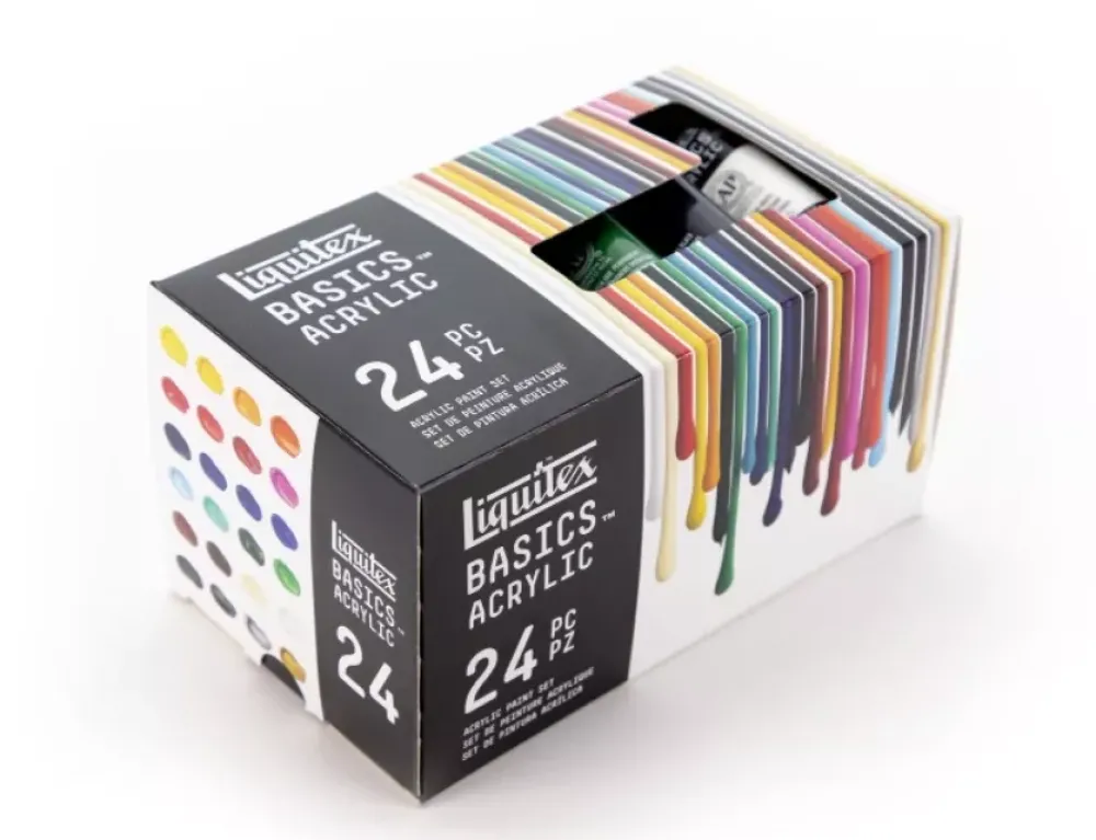 New Estuche 24 Acrílicos Basics 22ml Pinturas Acrílicas