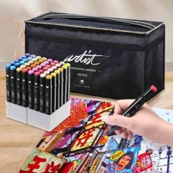 Discount Estuche 160 Rotuladores Luxury Canvas Gama Artist Rotuladores