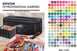 Discount Estuche 160 Rotuladores Luxury Canvas Gama Artist Rotuladores