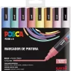 Clearance Estuche 8 Rotuladores PC5M Medio Punta Cónica Pastel Uni Telas, Sedas Y Fieltro|Rotuladores