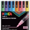 New Estuche 8 rotuladores PC3M Fino Purpurina Uni Rotuladores