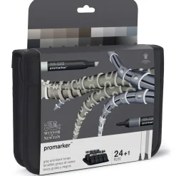 Hot Estuche 24 Rotuladores Promarker Negro y Gris Winsor & Newton Rotuladores