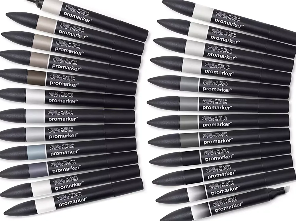 Hot Estuche 24 Rotuladores Promarker Negro y Gris Winsor & Newton Rotuladores