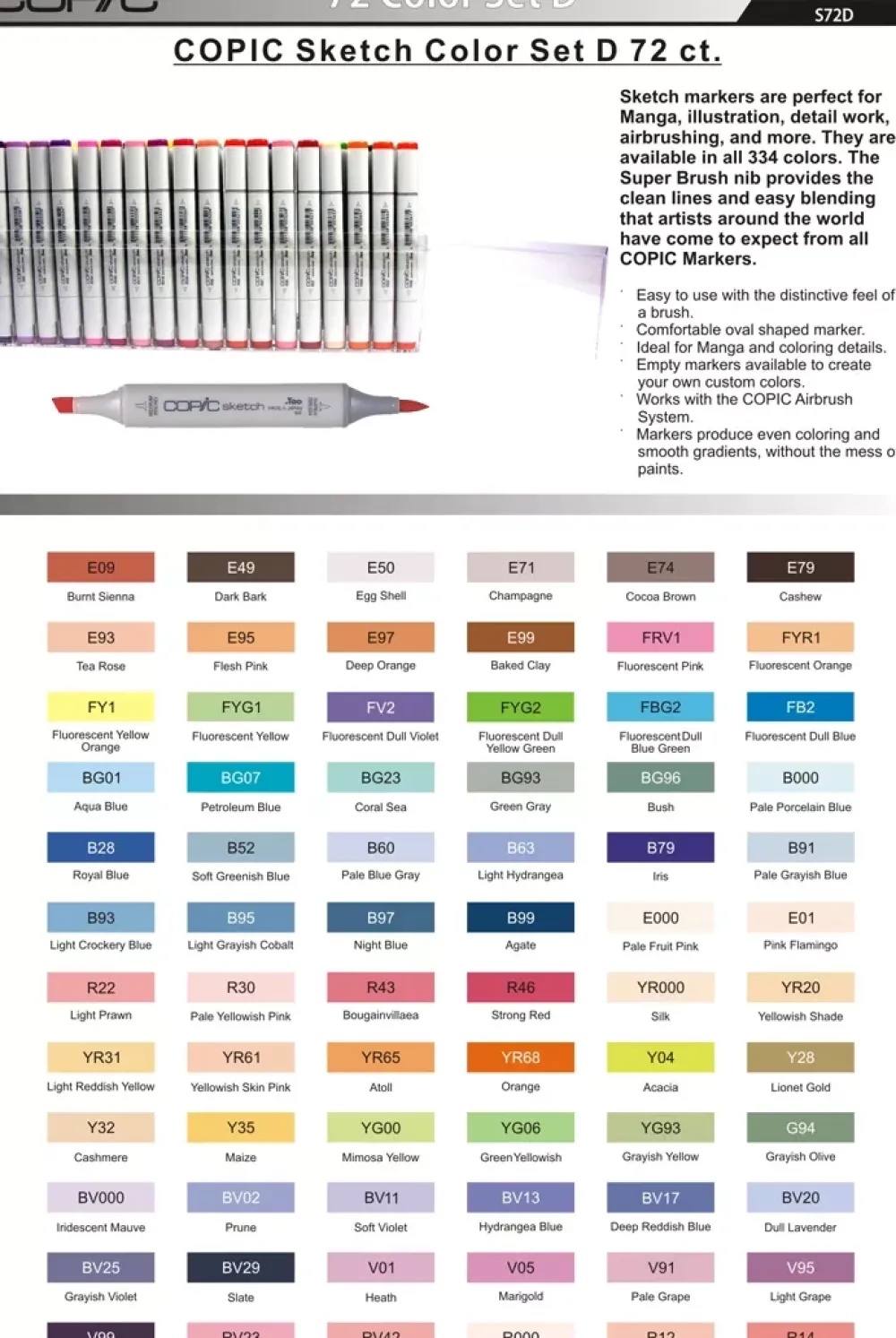 New Estuche D de 72 rotuladores Sketch Rotuladores
