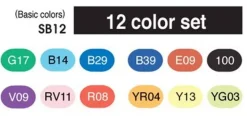Clearance Estuche de 12 rotuladores Colores Básicos Sketch Rotuladores