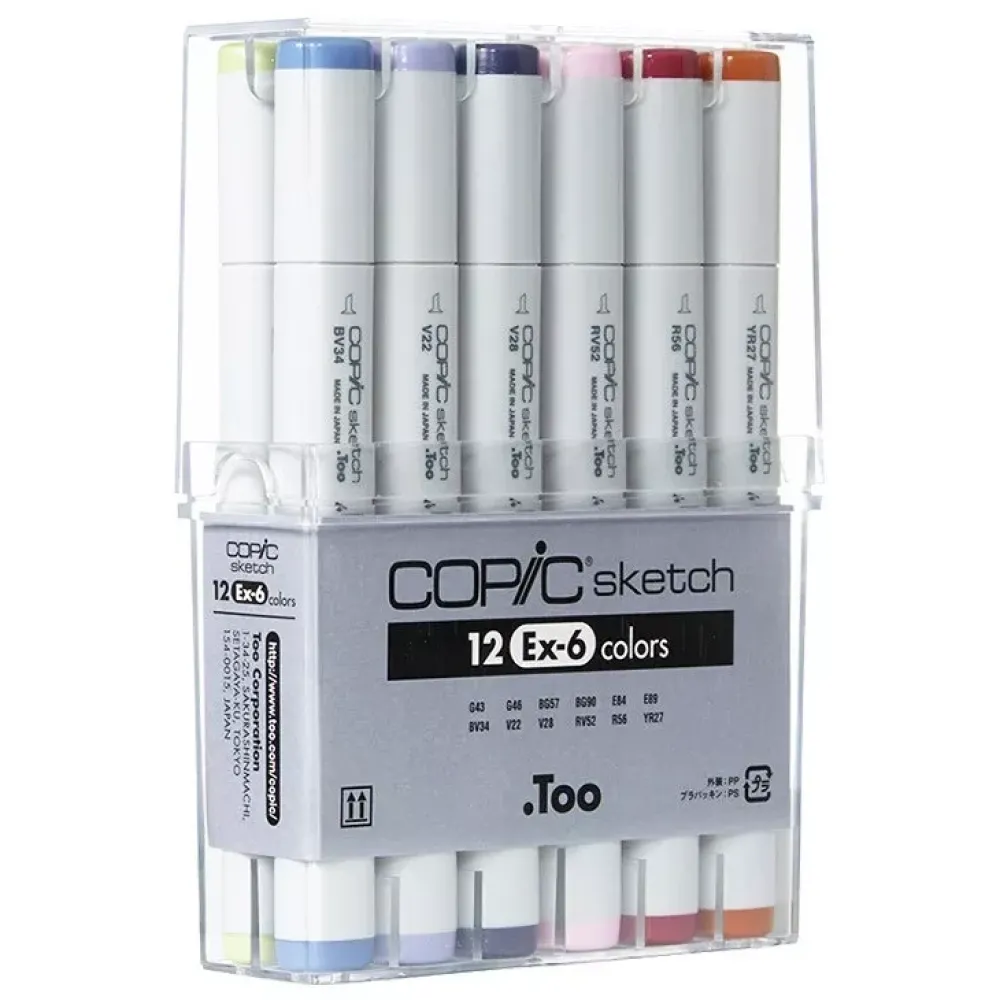 Clearance Estuche de 12 rotuladores EX-6 Sketch Rotuladores