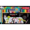 Discount Estuche de Metal Arty 36 Rotuladores Pen 68, Point 88 y Aquacolor Creative Set Rotuladores