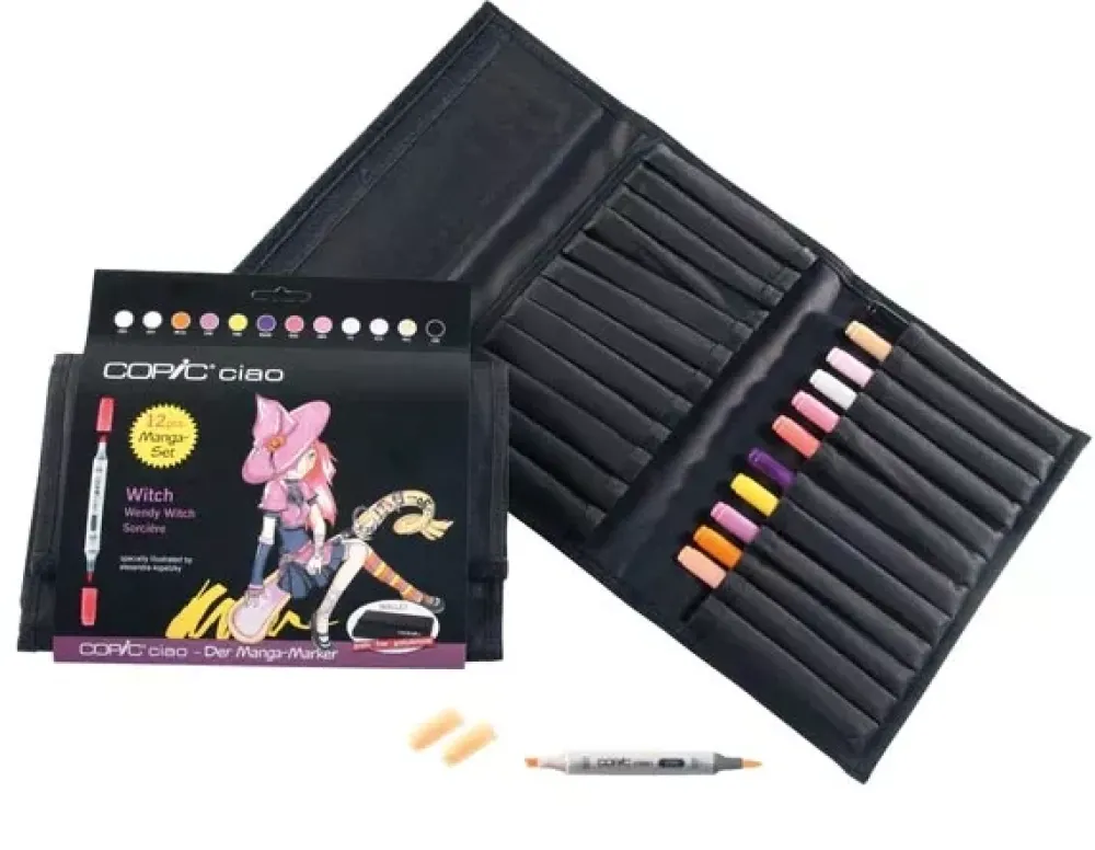 Sale Estuche de tela con 12 rotuladores Witch Ciao Rotuladores