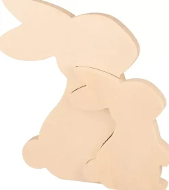 Outlet Figura de Madera Conejos Mariposa Maderas