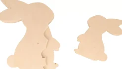 Clearance Figura de Madera Conejos 2 Mariposa Maderas