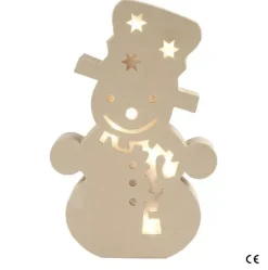 Discount Figura Muñeco de Nieve con Luz Cartón Y Papel Maché