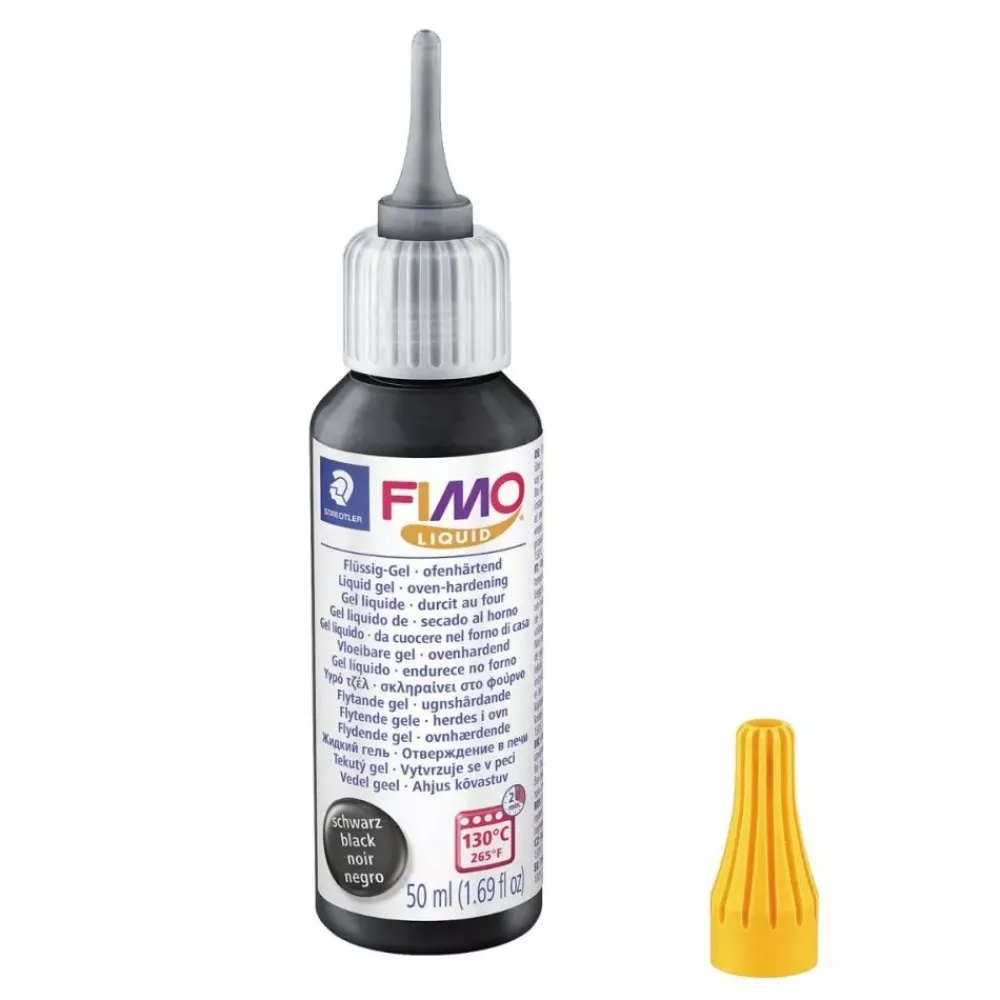 Outlet Fimo Líquido Gel Decorativo Negro 50ml Pastas Moldeables
