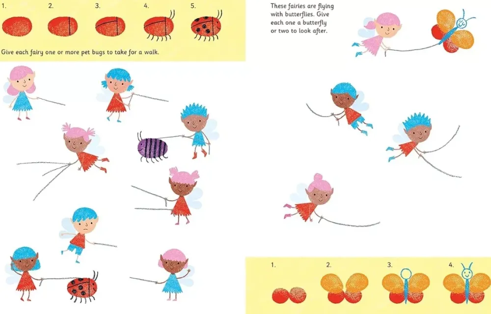 Fingerprint Activities Unicorns and Fairies Infantil
