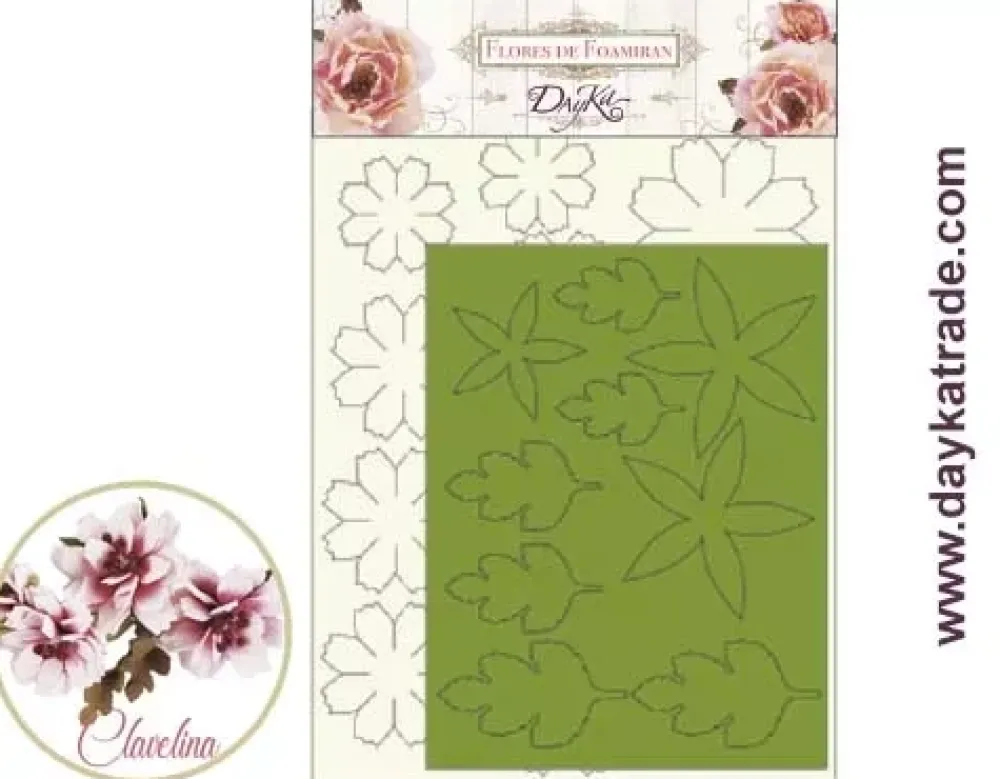 Outlet Flor de Foamiran Clavelina Beige Dayka Goma Eva Fofuchas