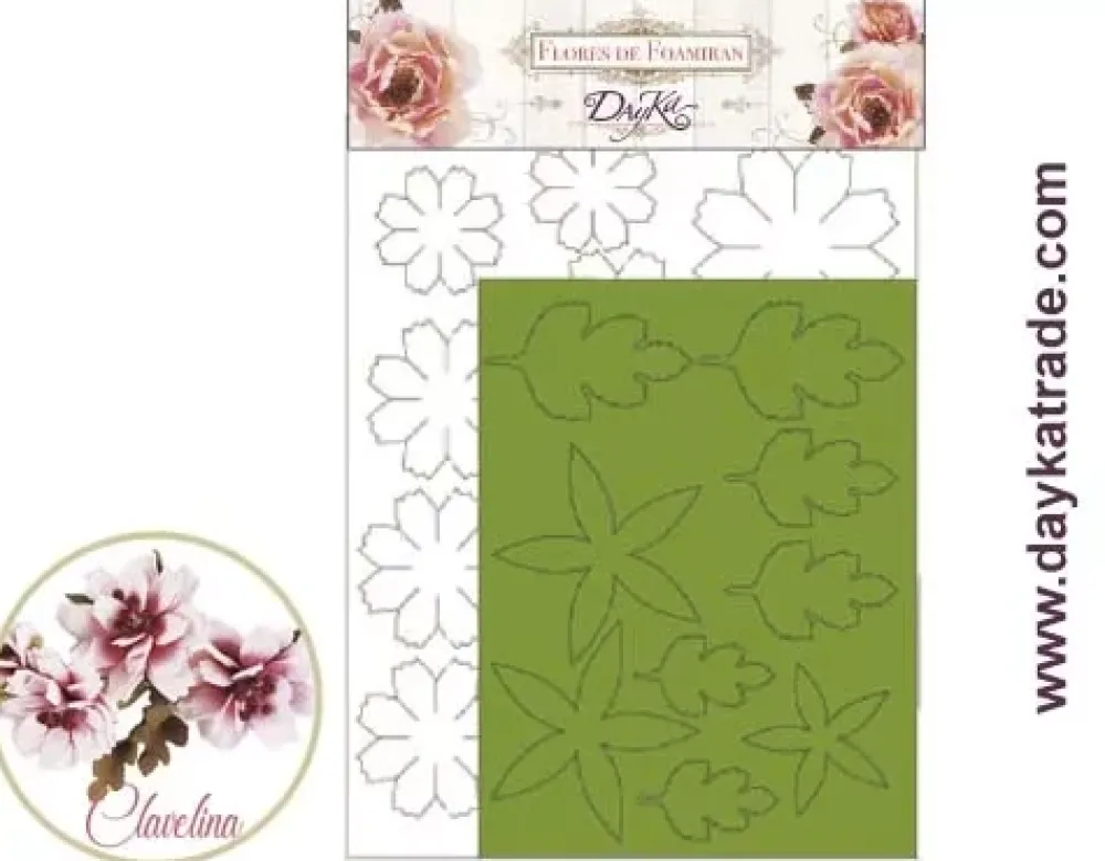 Clearance Flor de Foamiran Clavelina Blanca Dayka Goma Eva Fofuchas