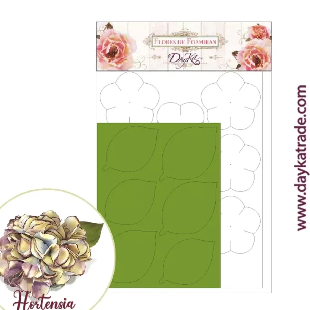 Online Flor de Foamiran Hortensia Gigante Blanca Dayka Goma Eva Fofuchas