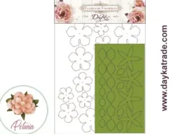 Clearance Flor de Foamiran Petunia Beige Dayka Goma Eva Fofuchas