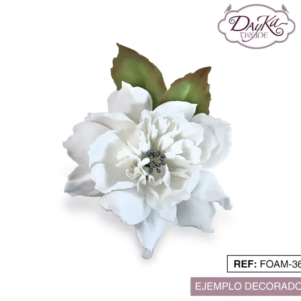 Online Flor de Foamiran Tropical Blanca Dayka Goma Eva Fofuchas
