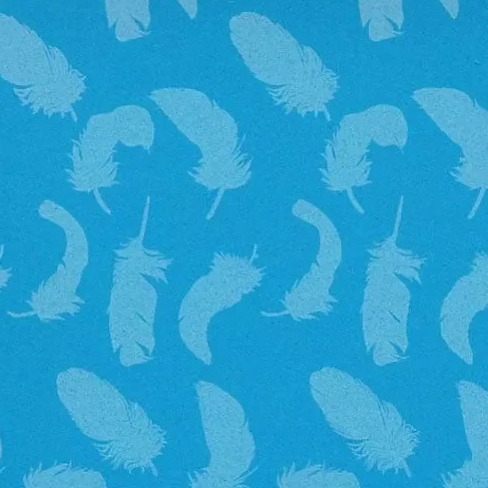 Outlet Foamy Goma EVA estampado Plumas fondo azul Goma Eva Fofuchas