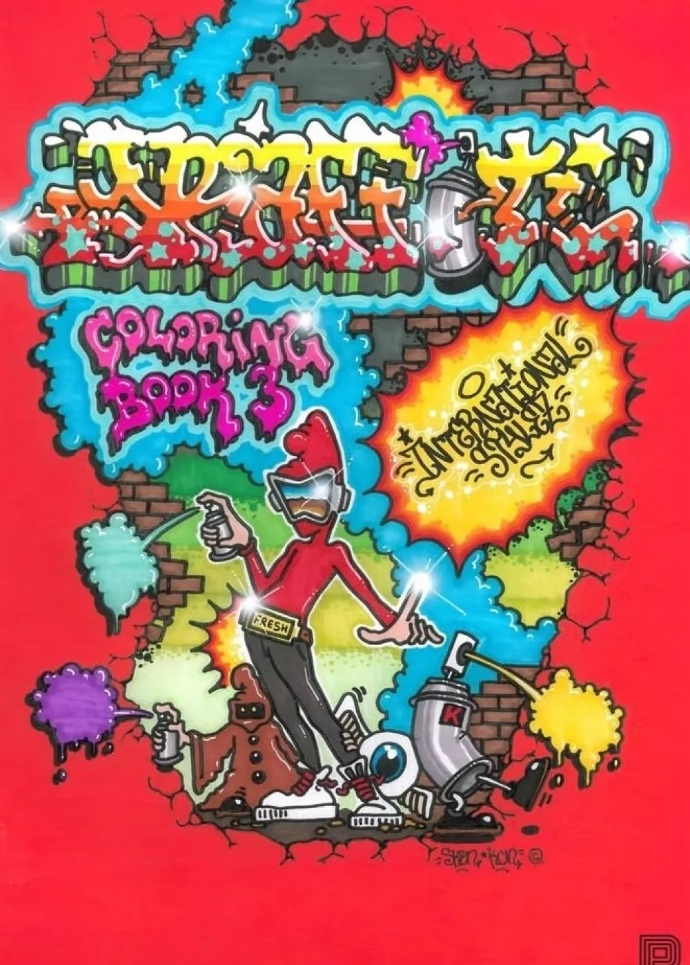 Clearance Graffiti Coloring Book 3 : International Styles Colorear