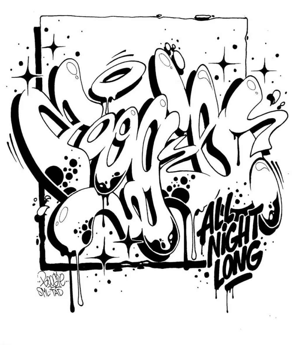 Sale Graffiti Style Coloring Book Colorear