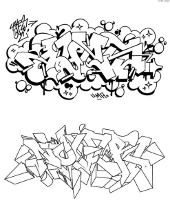 Sale Graffiti Style Coloring Book Colorear