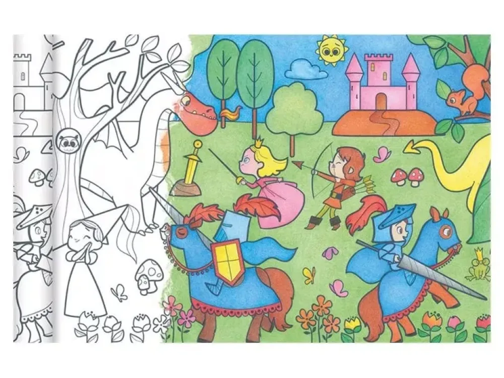 New Graffy Roll Princesas y Caballeros Niños Niños Y Regalos|Colorear