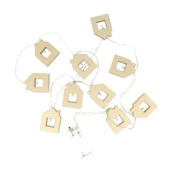 Outlet Guirnalda de casitas de madera con luces LED Maderas