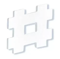Sale Hashtag de cartón endurecido blanco Cartón Y Papel Maché